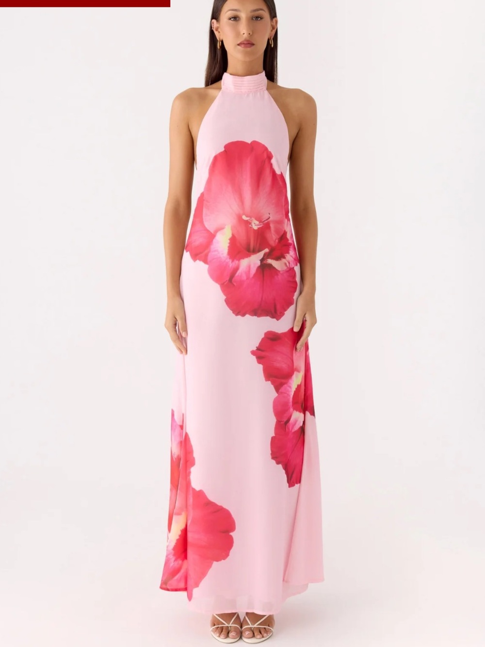 Peppermayo Len Halter Neck Backless Maxi Dress